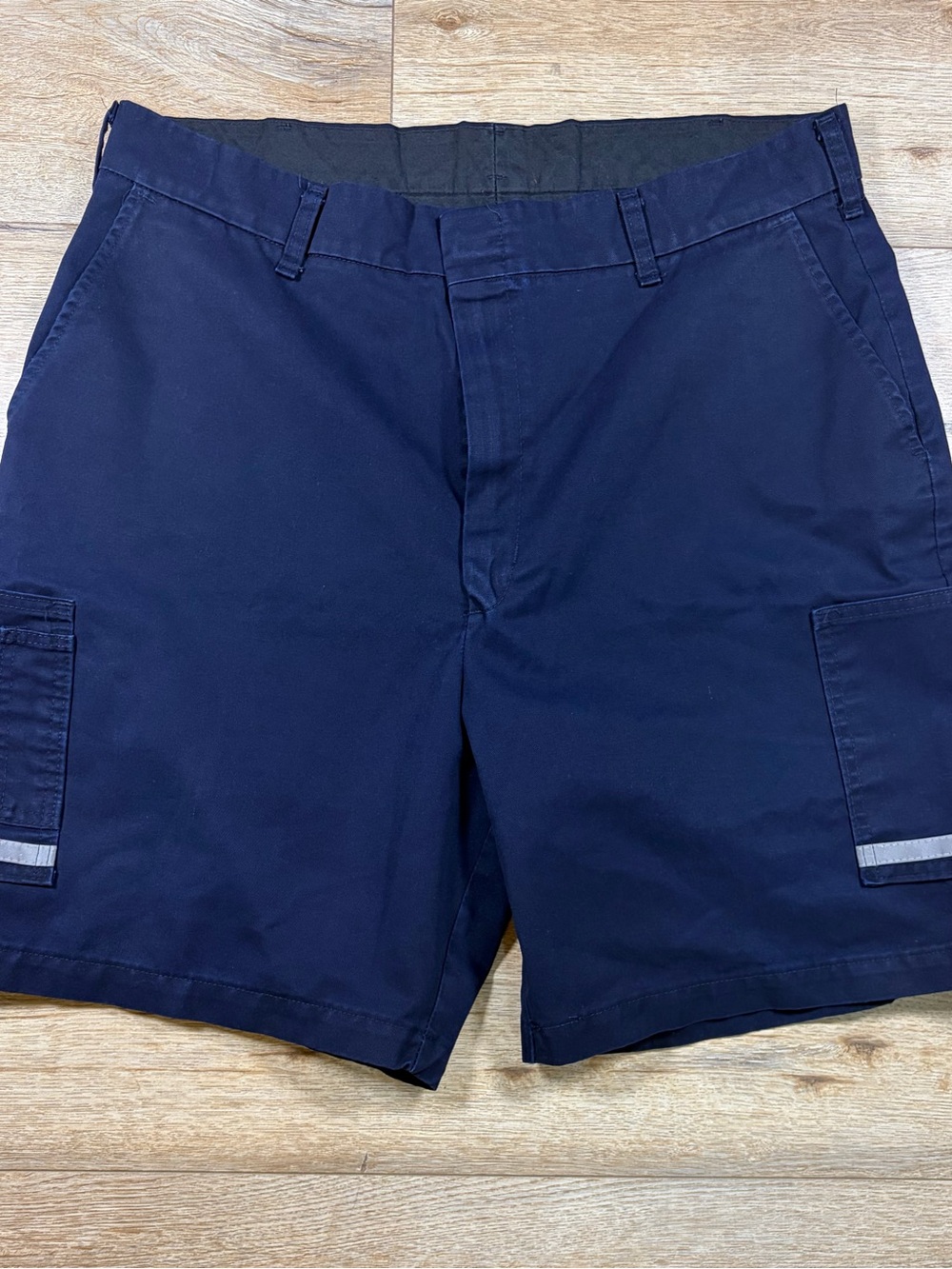Men's 40R- 095 Stan Herman Shorts Navy Blue Reflective Uniform Cargo Pockets
